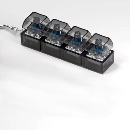 LED Keyboard Key Chain Fidget Toy for Adults Fidget Clicker Decompression Keychains Stress Relief Gadget Interesting Pendant